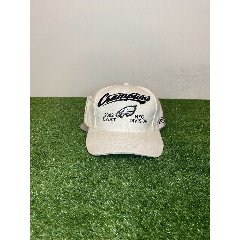 Vintage Philadelphia Eagles hat cap strap back new white Reebok mens playoffs